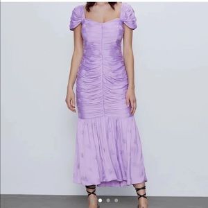 SOLDDD!!!! zara draped lilac dress
